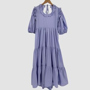 NWT Sister Jane Fondness Ruffle Midi Dress in Serenity | Large